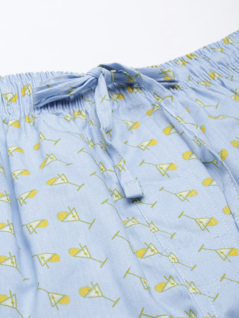 Sky Blue Printed Co-Ord Set